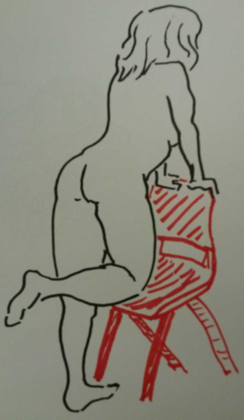 Lady on chair