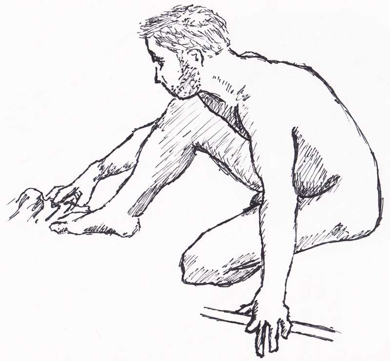 Grasping man