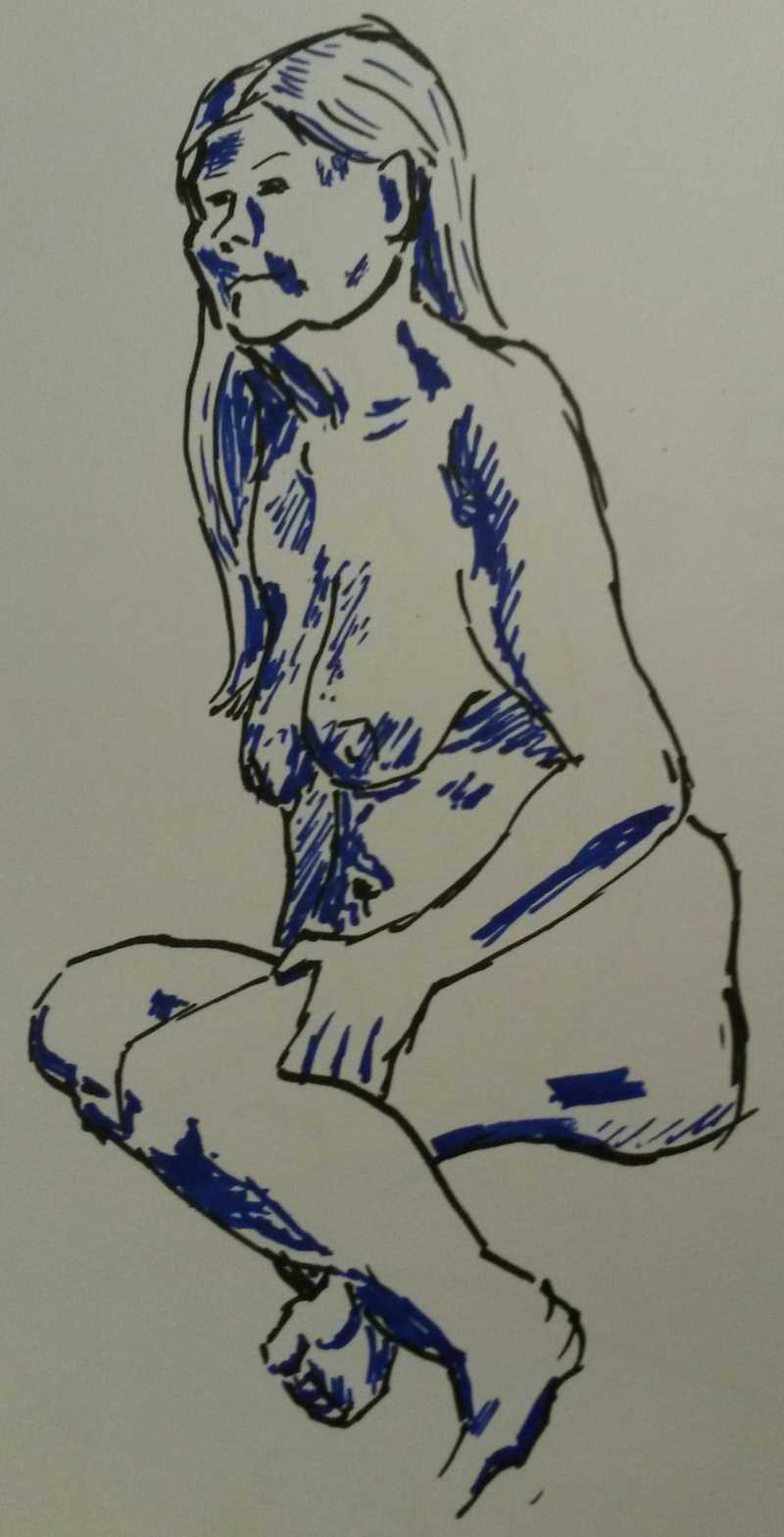 Lady in blue
