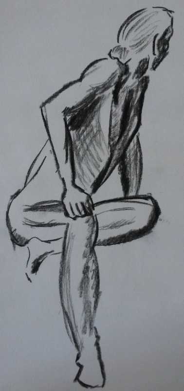 Man, charcoal, 1 of 3