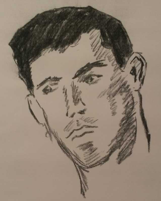 Man, charcoal, 5 of 6, portrait