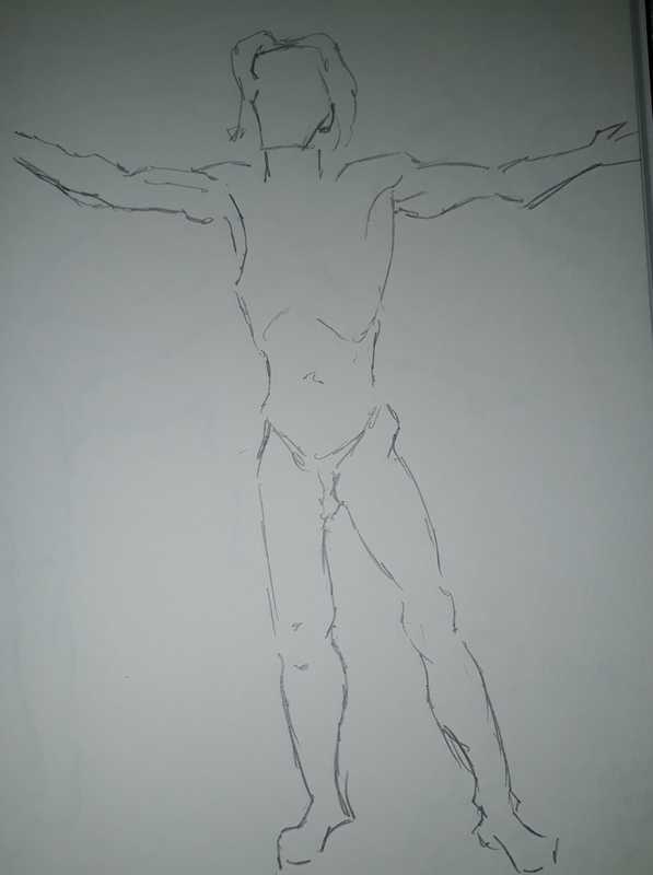 Man, 1 of 3, short pose