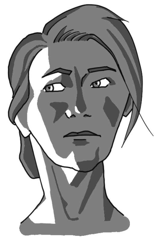 Woman, portrait, digital redraw