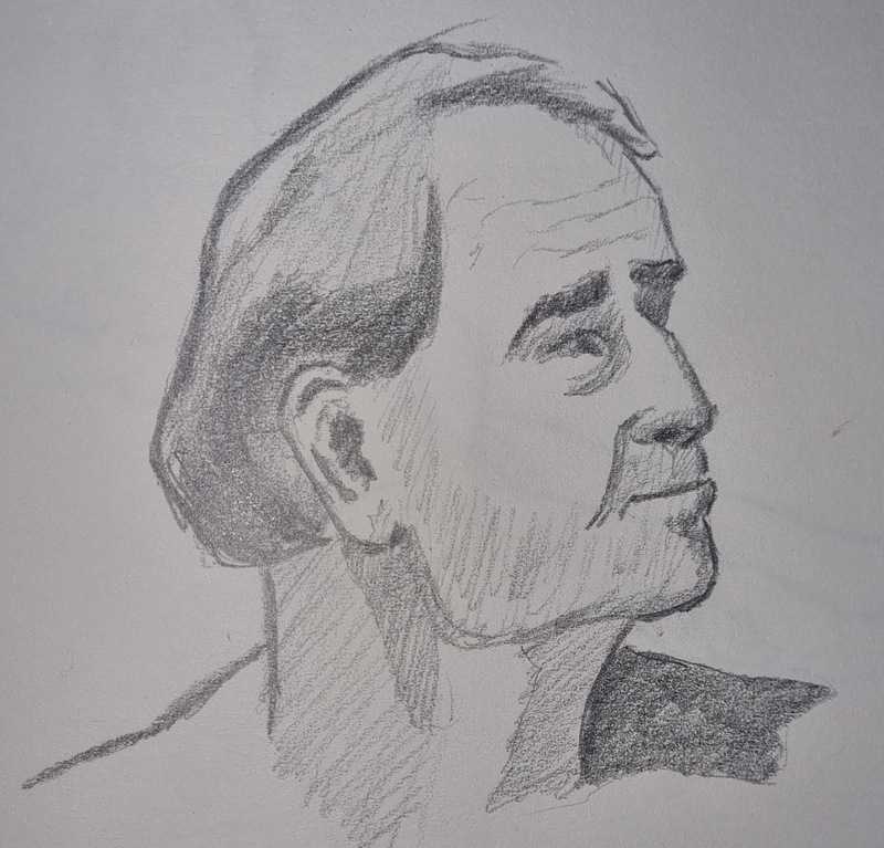 Man, 4 of 5, portrait, pencil