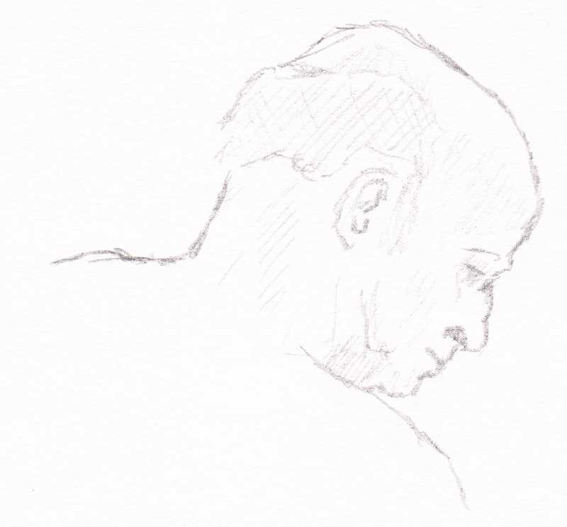 Head, over shoulder