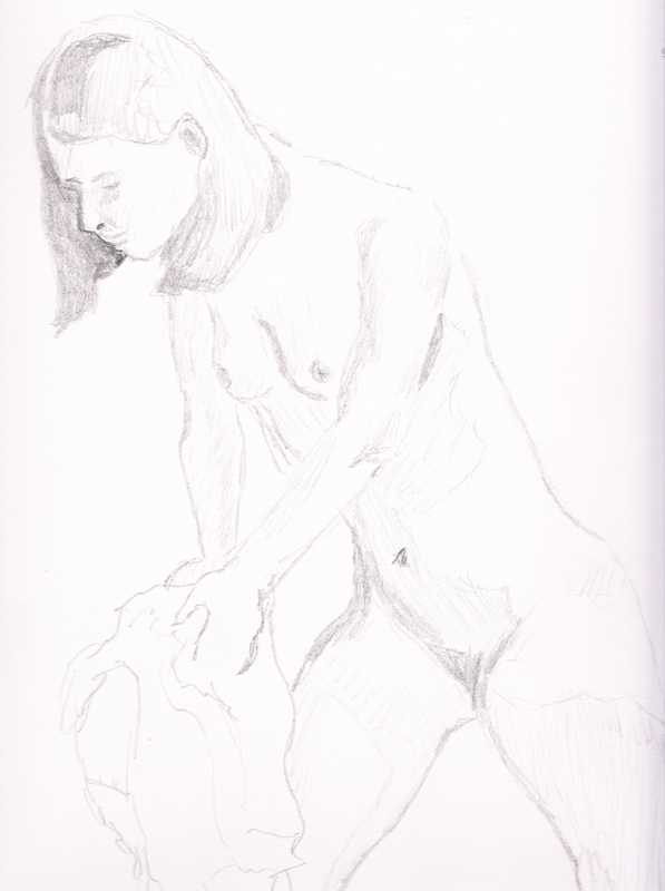 Leaning lady