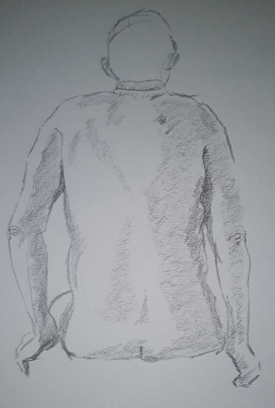Man, 4 of 4, seated (rear), pencil
