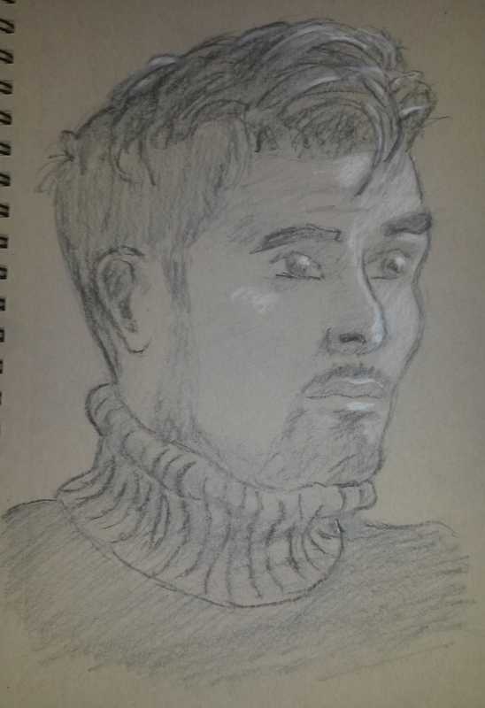 Portrait, male, turtleneck