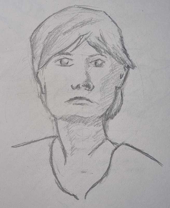 Woman, 10 of 10, standing, pencil