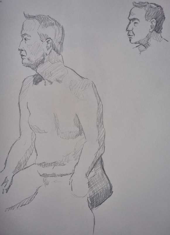 Man, 7 of 8, sitting/portrait, pencil