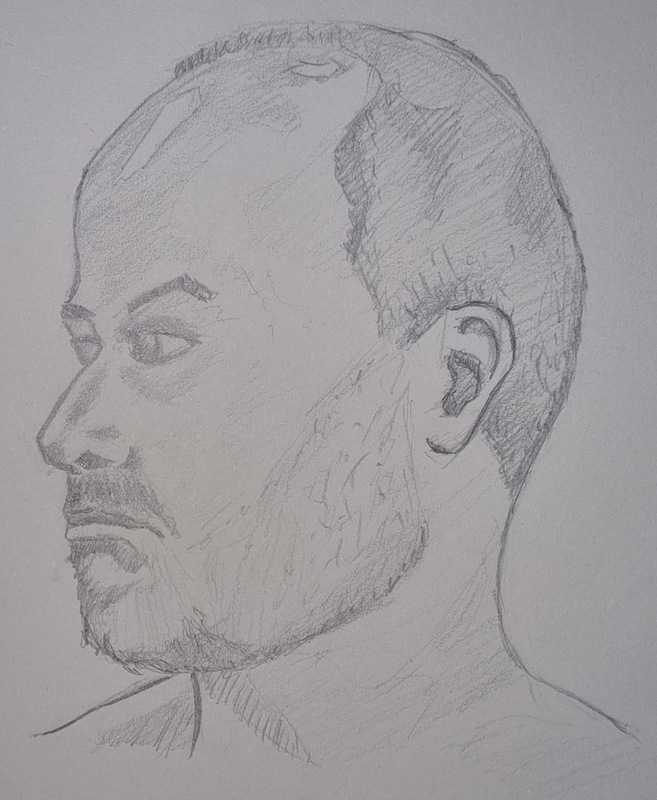 Man, 6 of 6, portrait, pencil