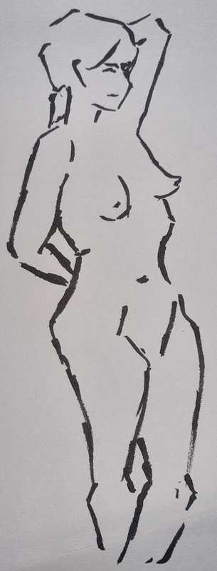Woman, 1 of 7, ink