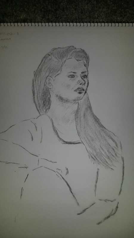 Portrait, woman with long hair