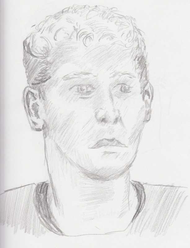 Man, 2 of 2, portrait, pencil