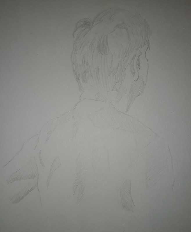 Man, 4 of 7, rear, pencil