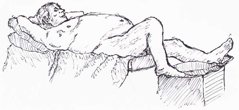 Reclining old gent
