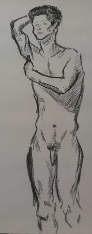 Man, charcoal, 2 of 6, standing